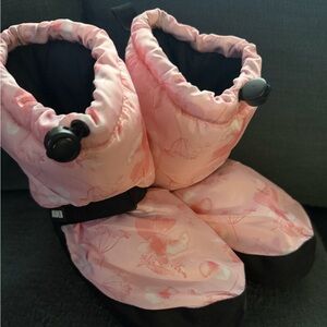 Bloch Kids Pink Floral Warm Up Booties